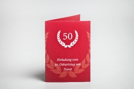 Einladungskarte, 50. Geburtstag